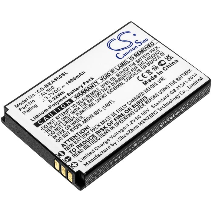 Bea-fon älypuhelinten AL560 yhteensopiva akku 1600mAh