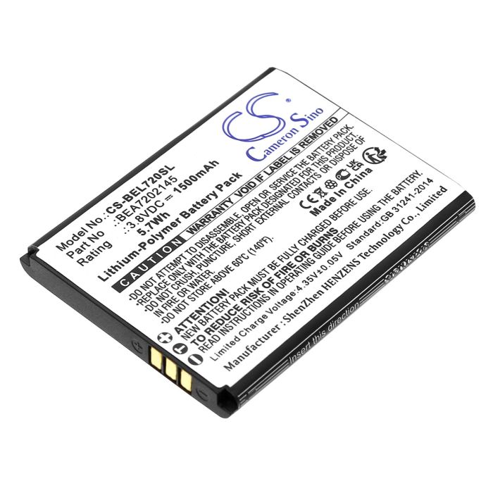 Bea-fon puhelimen SL720 / SL720i yhteensopiva akku 1500mAh