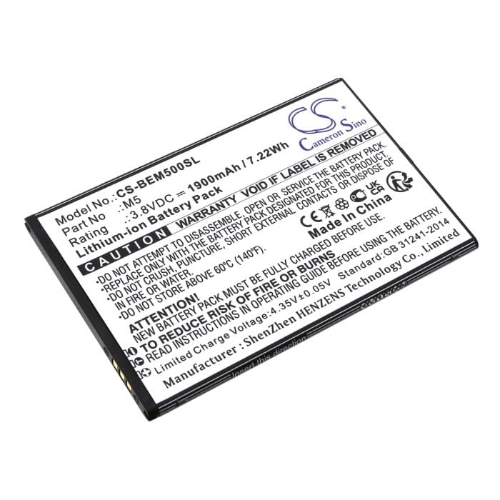 Bea-fon puhelimen M5 / M5_EU001B yhteensopiva akku 1900mAh