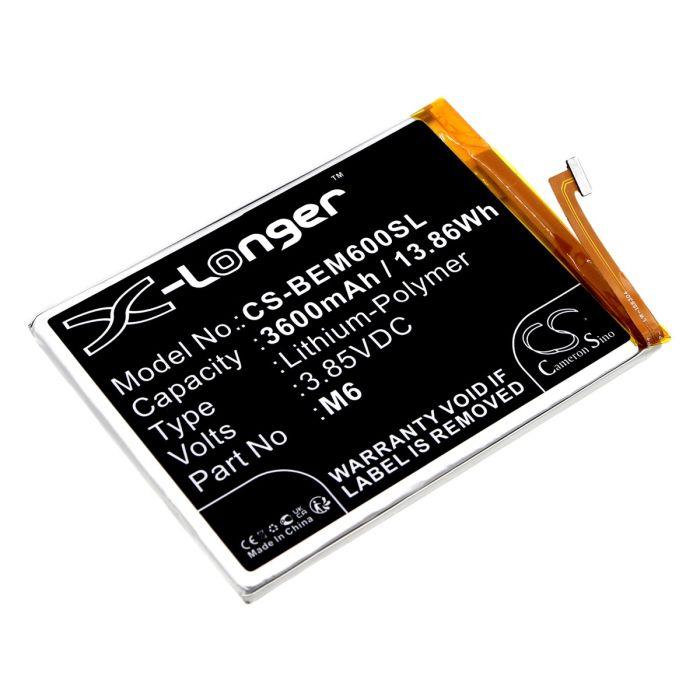 Bea-fon puhelimen M6 Premium yhteensopiva akku 3600mAh