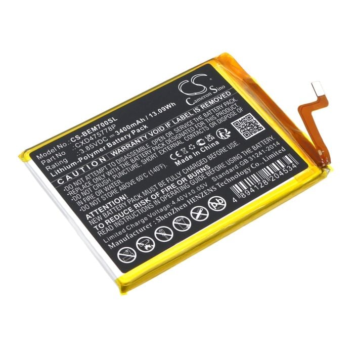 Bea-fon puhelimen M7 Premium / M7 Lite Premium yhteensopiva akku 3400mAh