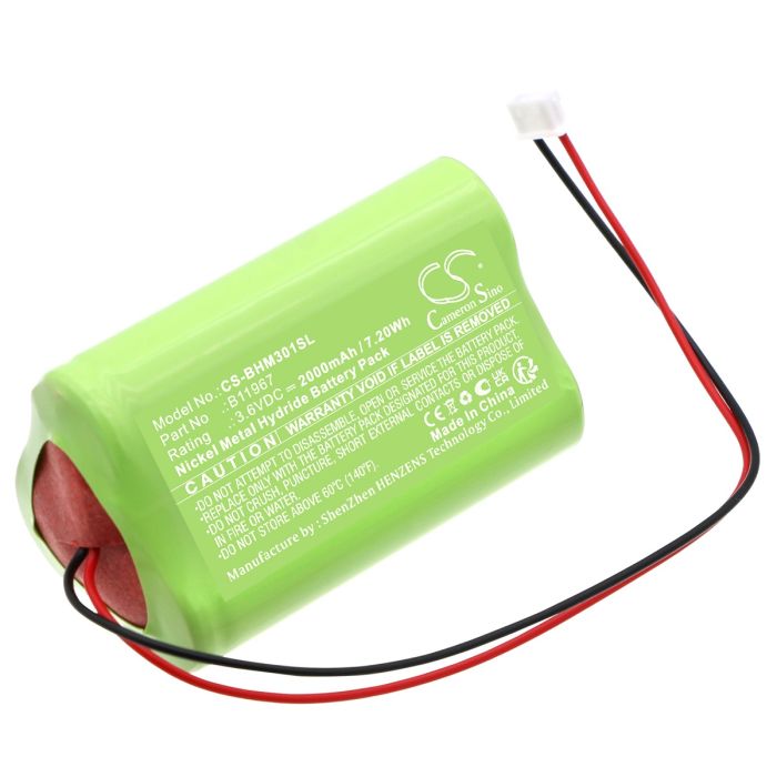 Bacharach tutkimuslaitteen Medigas PM 3010 N2O Monitor yhteensopiva akku 2000mAh