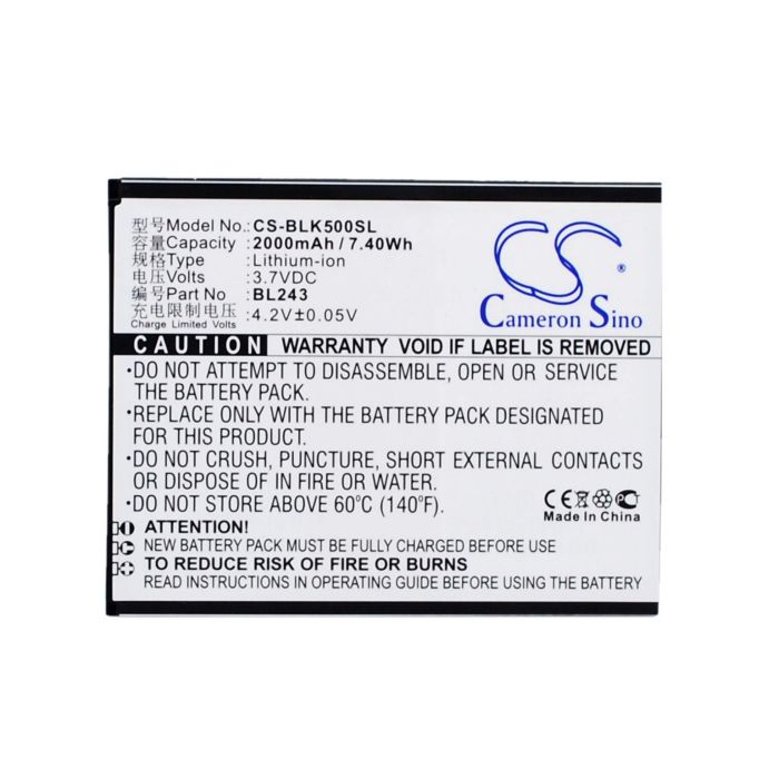 Lenovo K3 Note, K50-T3s, K50-T5 akku 2000 mAh