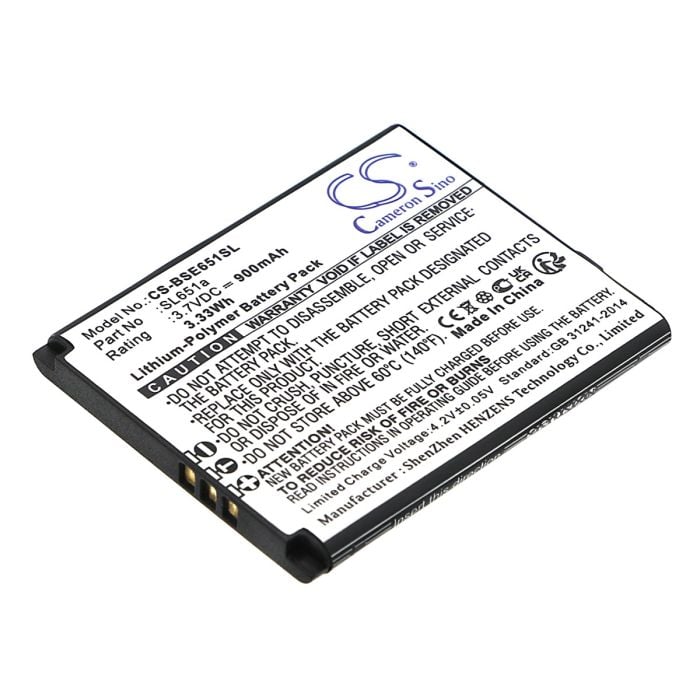 Bea-fon puhelimen SL651 / SL651a yhteensopiva akku 900mAh