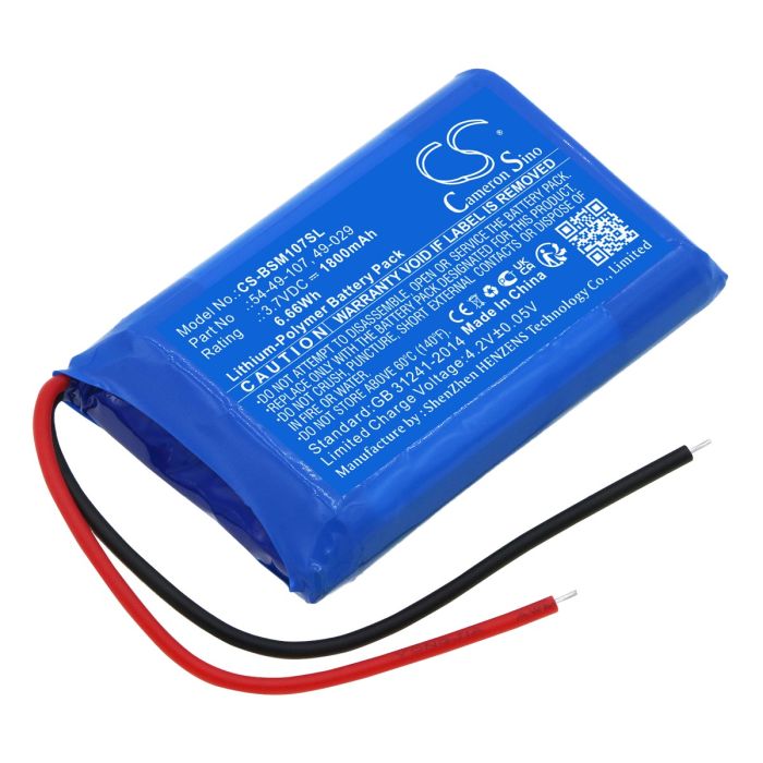 Biosystems tutkimuslaitteen MultiPro Multigas Monitor yhteensopiva akku 1800mAh