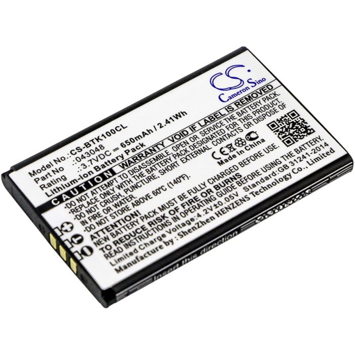 BT langattoman puhelimen Elements 1K yhteensopiva akku 650mAh