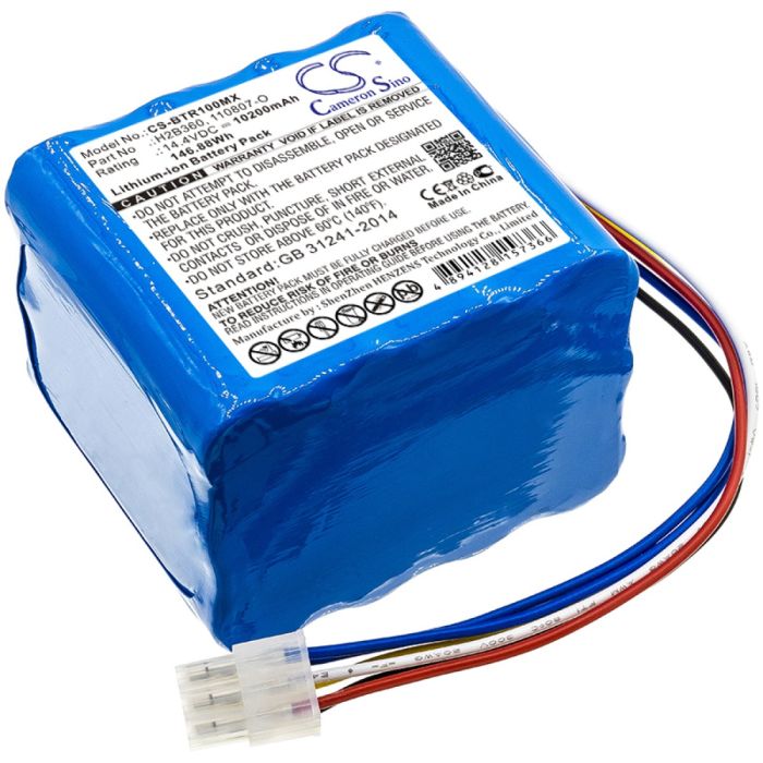 Bellavista lääketieteellisen laitteen 1000 / Respirator yhteensopiva akku 10200mAh