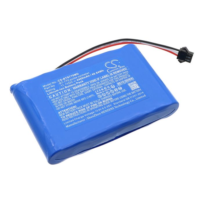 Bistos lääketieteellisen laitteen BT-770 pulse oximeter / BT740 pulse oximeter yhteensopiva akku 4400mAh