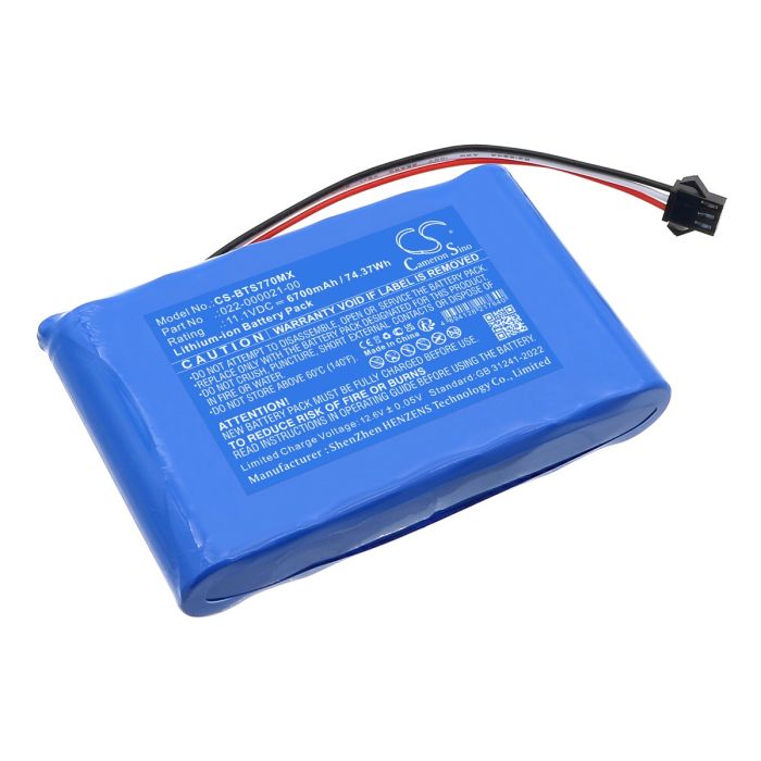 Bistos lääketieteellisen laitteen BT-740 pulse oximeter / BT-770 pulse oximeter yhteensopiva akku 6700mAh