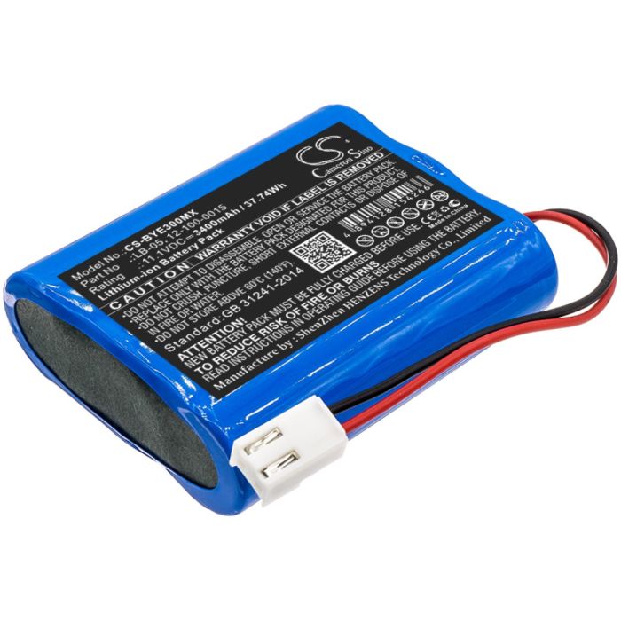 BIOLIGHT lääketieteellisen laitteen BLT-E30 yhteensopiva akku 3400mAh