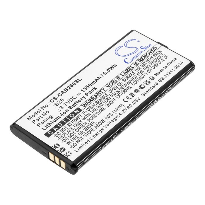 CAT matkapuhelimen B26 yhteensopiva akku 1350mAh