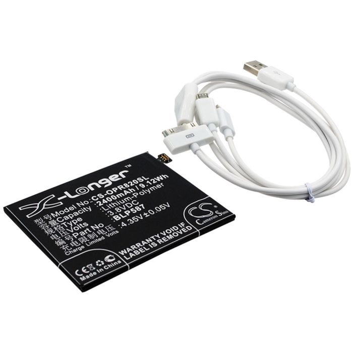 OPPO puhelimen R8200 / R8205 yhteensopiva akku 