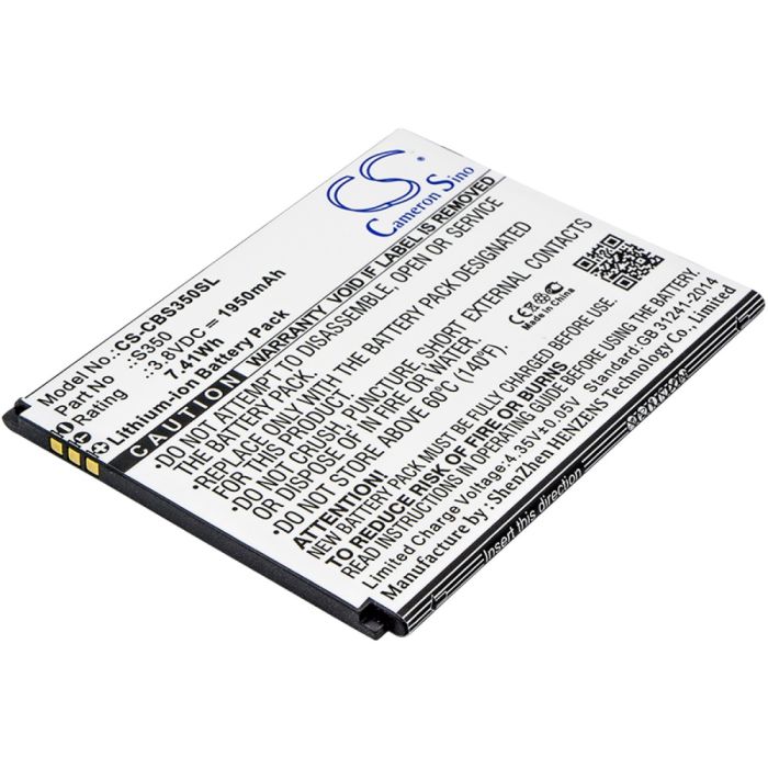 Cubot älypuhelinten S350 yhteensopiva akku 1950mAh