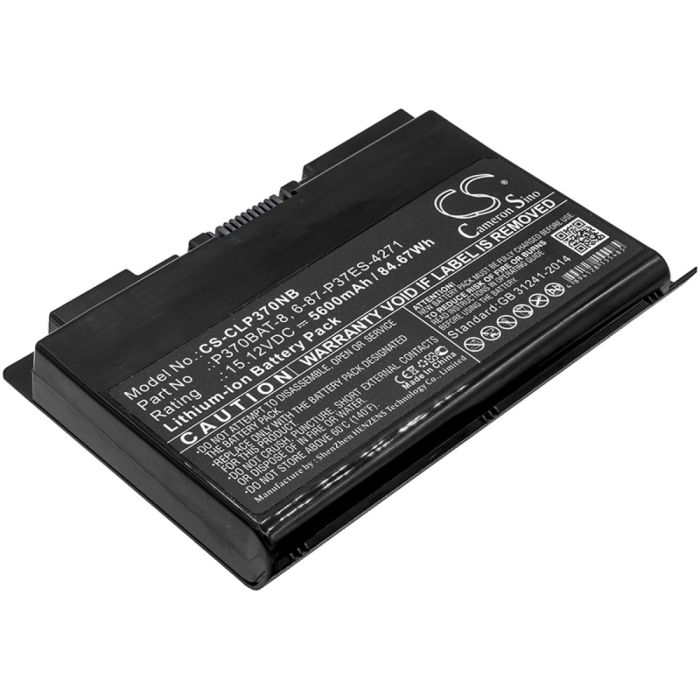 Clevo kannettavan tietokoneen p370em / P370EM3 yhteensopiva akku 5600mAh