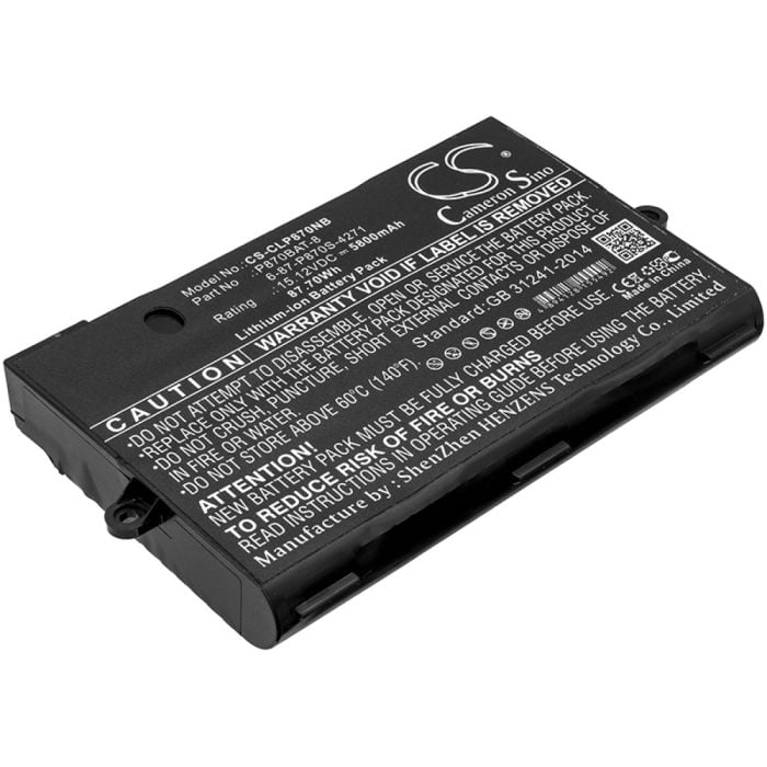 Clevo kannettavan tietokoneen P775DM3 / P8700S yhteensopiva akku 5800mAh