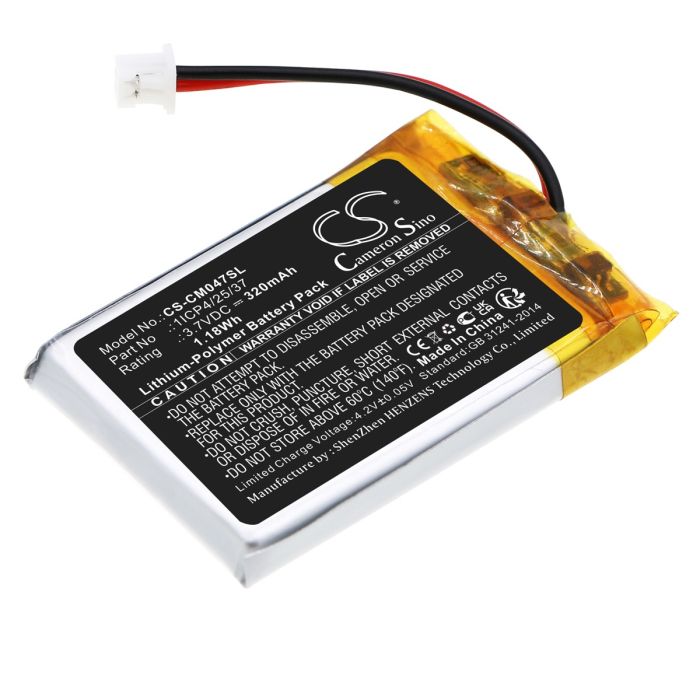 Kustomoitu akkupaketti 1ICP4/25/37 akku 320mAh