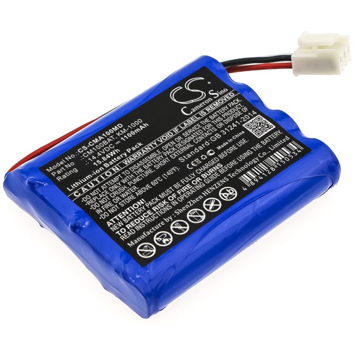 COMEN lääketieteellisen laitteen CM100 / CM300 yhteensopiva akku 1100mAh