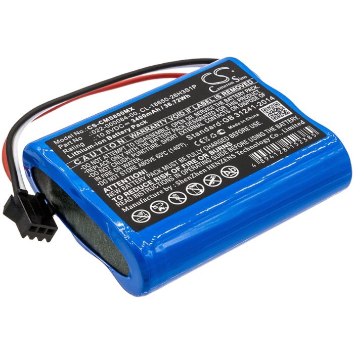 Cardiomonitor lääketieteellisen laitteen COMEN Star 8000 / COMEN Star 8000 E yhteensopiva akku 3400mAh