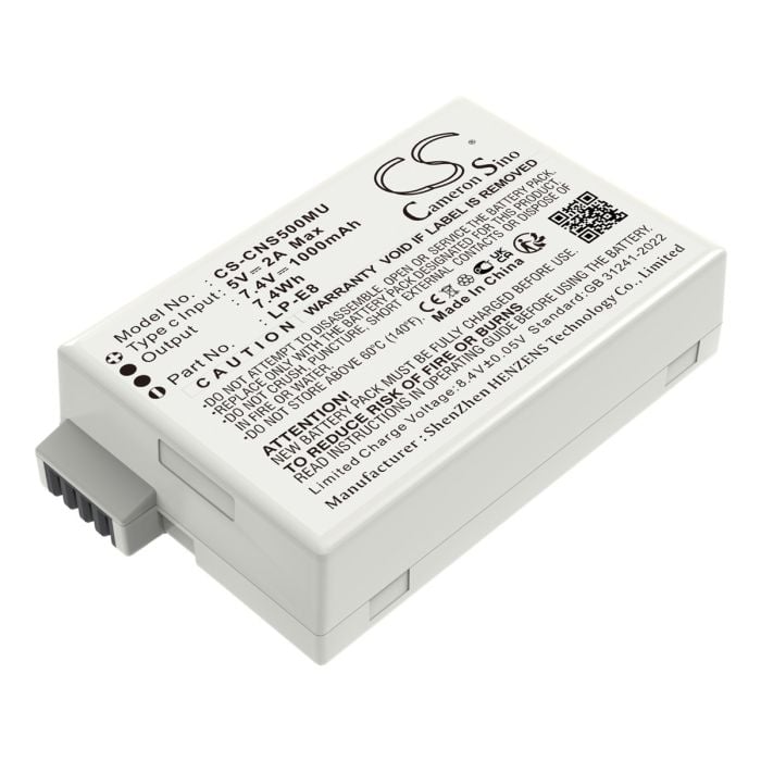 Canon kameroiden EF-S / EOS 550D yhteensopiva akku 1000mAh