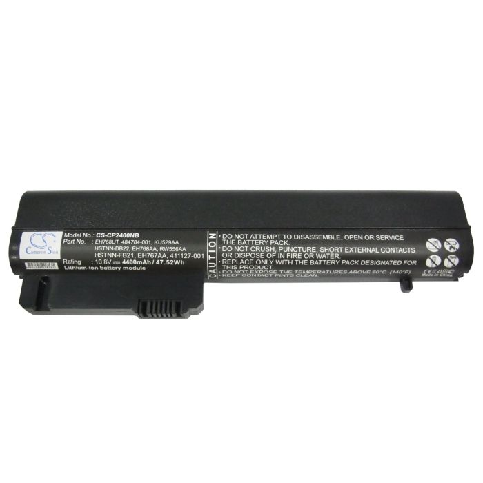 HP EliteBook 2533t / 2530p, Compaq Business Notebook nc2400 / 2400 / 2510p akku 4400 mAh