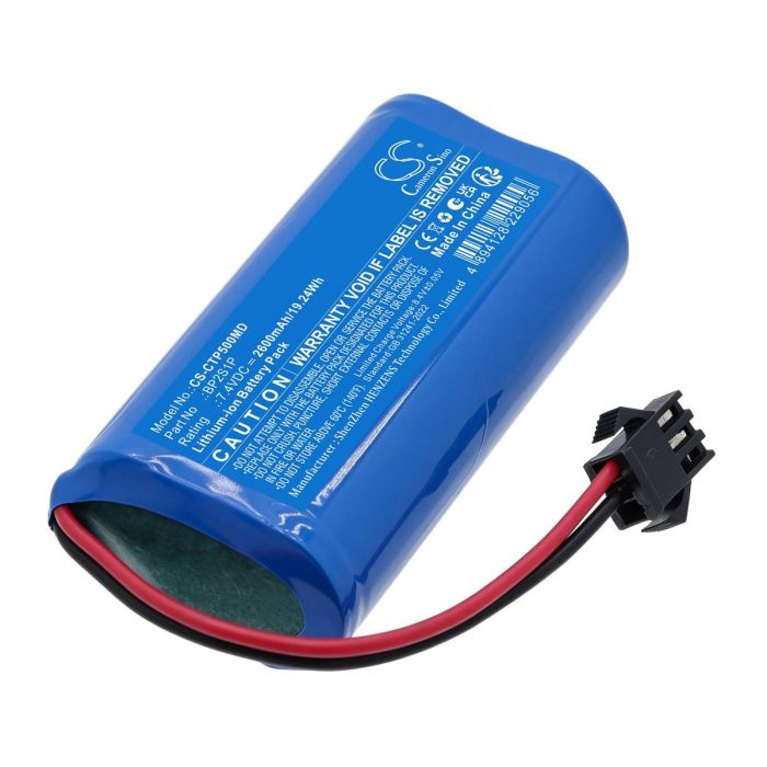 CONTEC lääkintälaitteen TP500 Infrared Thermometer yhteensopiva akku 2600mAh
