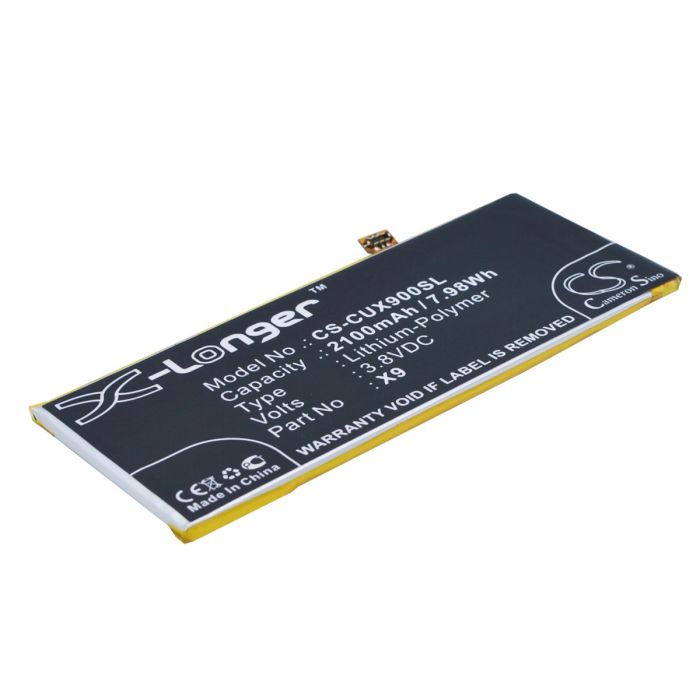 Cubot älypuhelinten X9 yhteensopiva akku 2100mAh