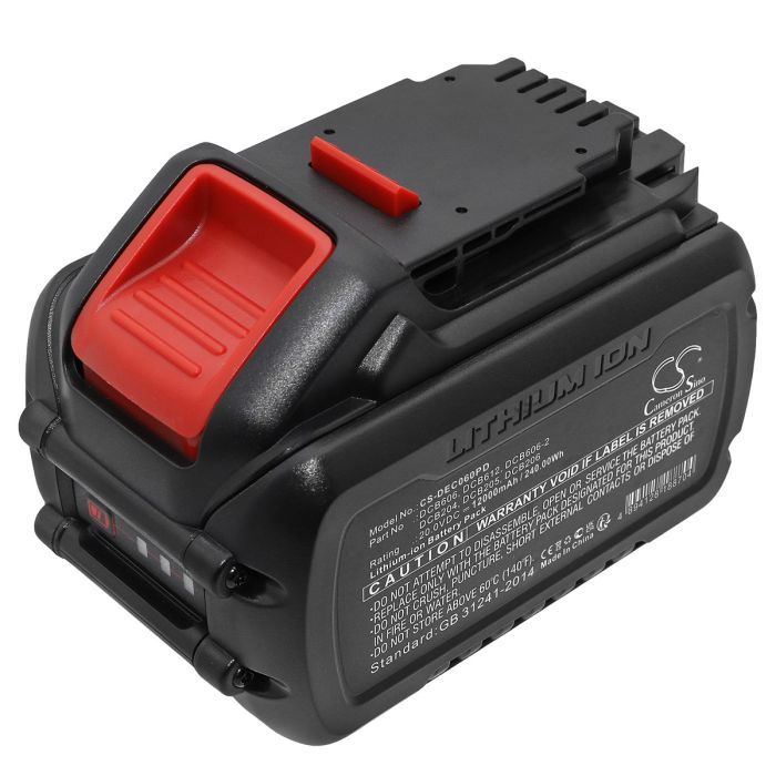 DeWalt työkalun 20V MAX / 60V MAX yhteensopiva akku 12000mAh
