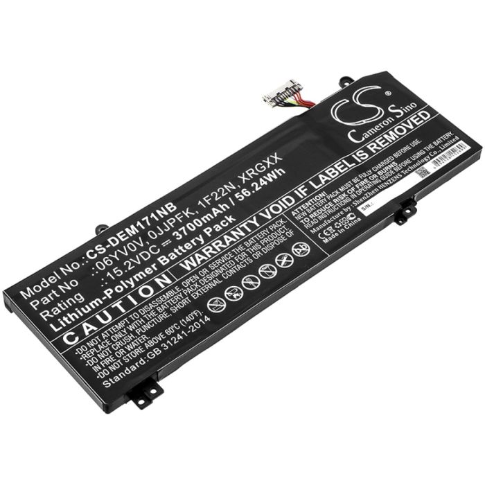 DELL kannettavan tietokoneen ALIENWARE 2018 orion M15 / ALIENWARE ALW15M-D1735R yhteensopiva akku 3700mAh