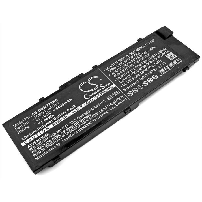 DELL Precision M7710 akku 6400mAh