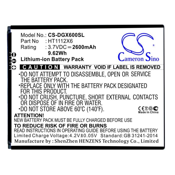 Doogee X6 akku 2600mAh