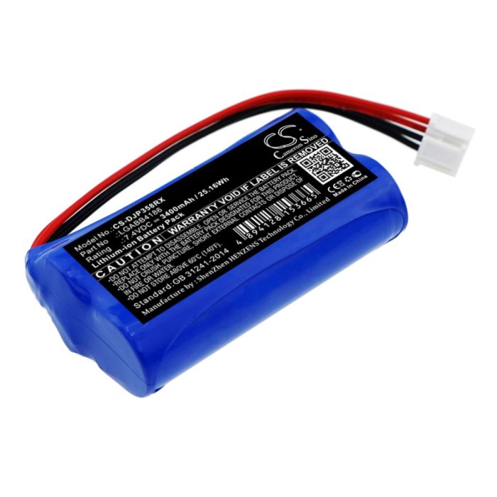 DJI kaukosäädinten GL358WB / Phantom 3 4K yhteensopiva akku 3400mAh