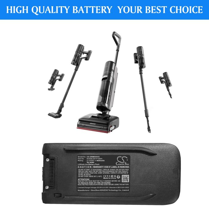 Dreame pölynimurin tai pölynimurirobotin T50 Mix yhteensopiva akku 4600mAh