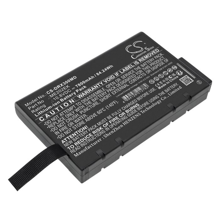 Drager lääketieteellisen laitteen Oxylog 3000 / Oxylog 3000 Plus yhteensopiva akku 7800mAh