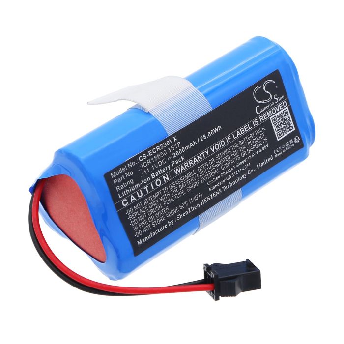 Ecovacs pölynimurin tai robotti-imurin CEN330 / CR330 yhteensopiva akku 2600mAh