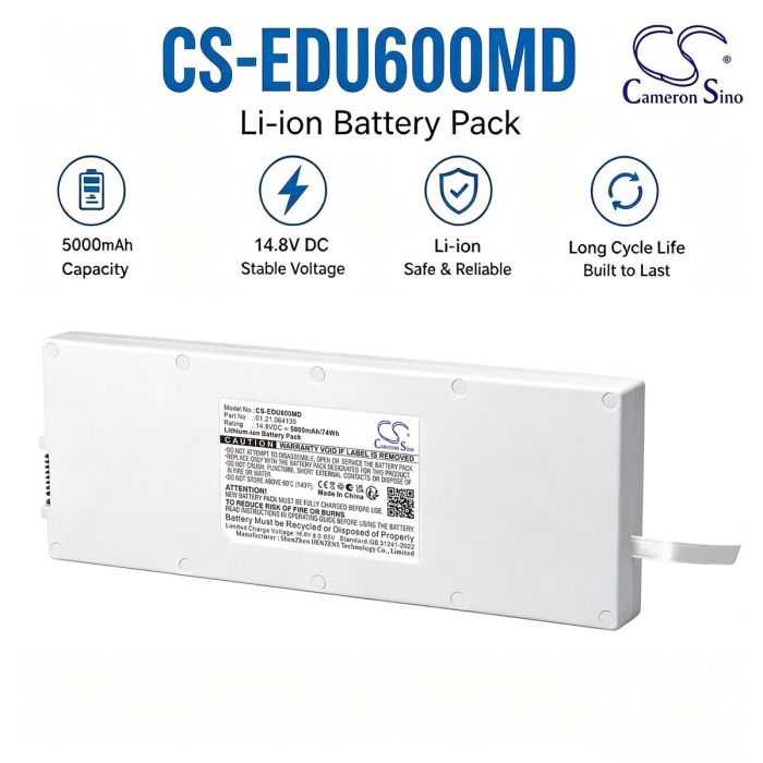 EDAN lääkintälaitteen DUS60 yhteensopiva akku 5000mAh