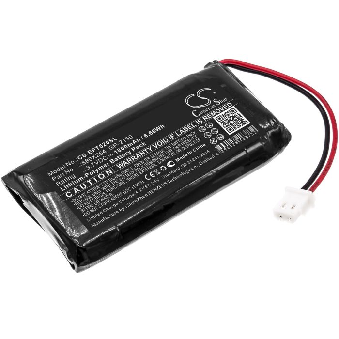 EXFO tutkimuslaitteen FOT-5200 / FOT-5200 CWDM Channel Power An yhteensopiva akku 1800mAh