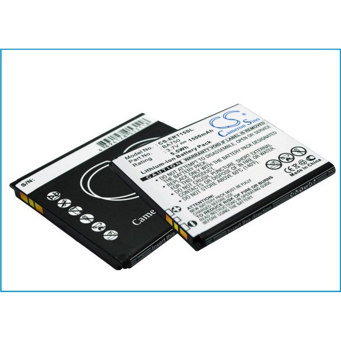 SonyEricsson BA750, Xperia Arc, LT15a, LT15i yhteensopiva akku 1500 mAh