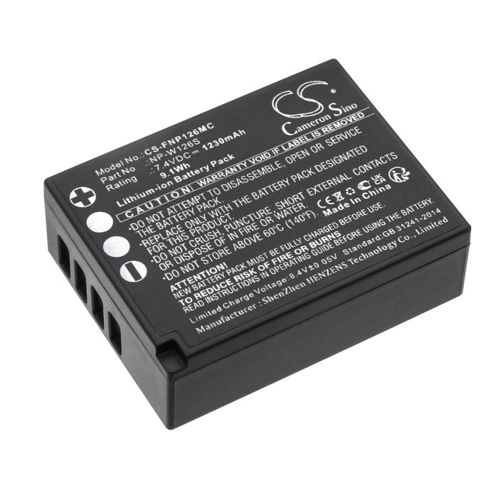 Fujifilm kameroiden FinePix X-A1 / FinePix X-E2 yhteensopiva akku 1230mAh