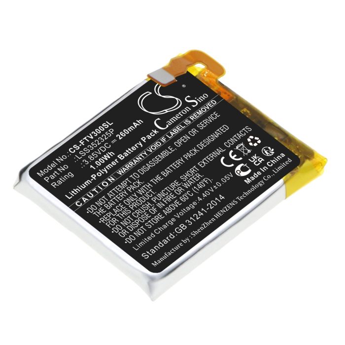 Fitbit älykellon Versa 3 yhteensopiva akku 260mAh