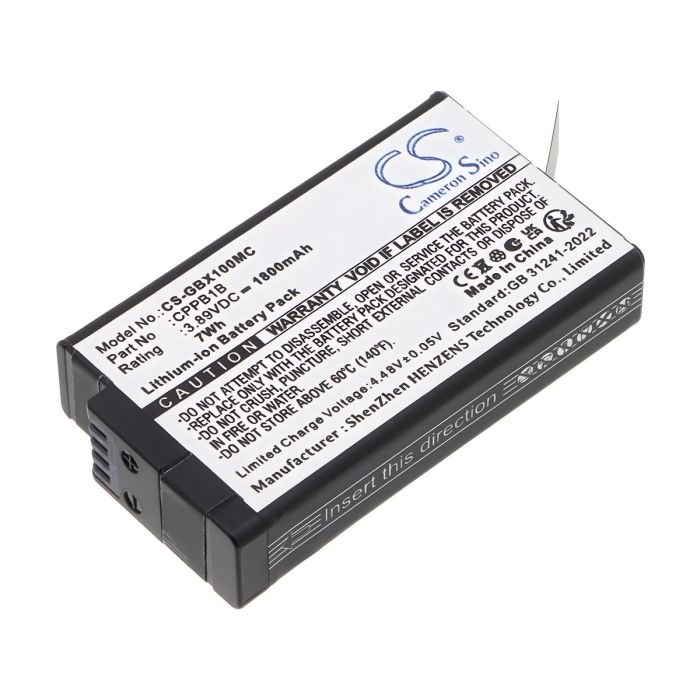 GoPro kameran Max 2, MAX2 yhteensopiva akku 1800mAh