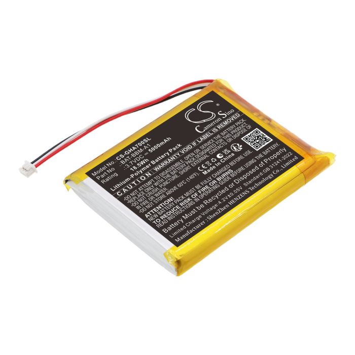 GHB itkuhälyttimen ABM720, ABM700 yhteensopiva akku 5000mAh