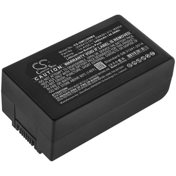 GE lääketieteellisen laitteen MAC 2000 / MAC 2000 EKG yhteensopiva akku 3400mAh