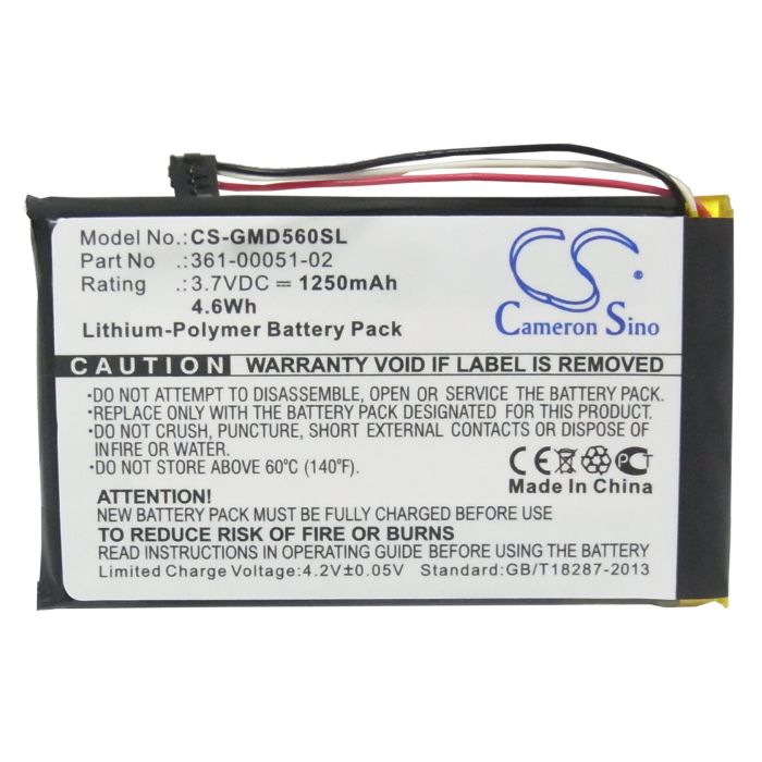 Garmin Dezl 560LMT, Dezl 560LT, Dezl 650LM Navigaattorin Akku