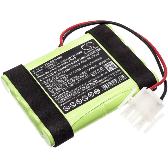 GE lääketieteellisen laitteen Defi SCP851 / Hellige Servomed SMS 181 yhteensopiva akku 2000mAh