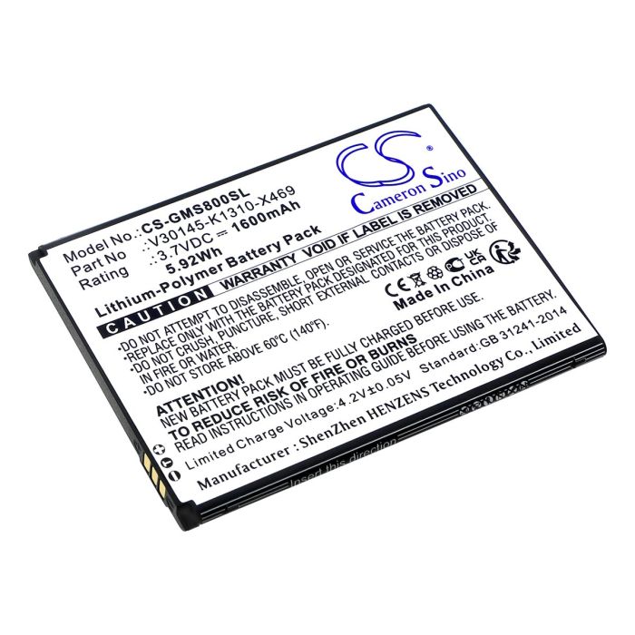 Gigaset matkapuhelimen GS80 yhteensopiva akku 1600mAh