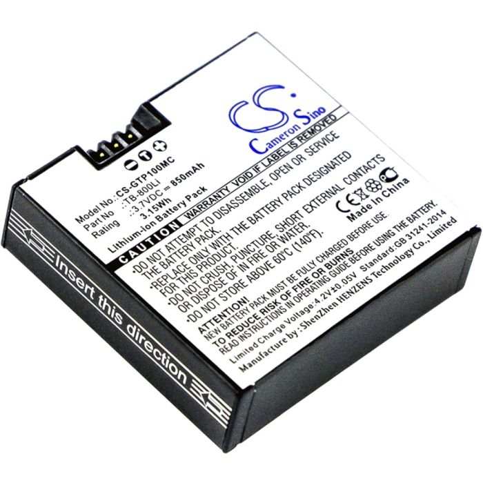 GOTOP kameroiden G1 yhteensopiva akku 850mAh