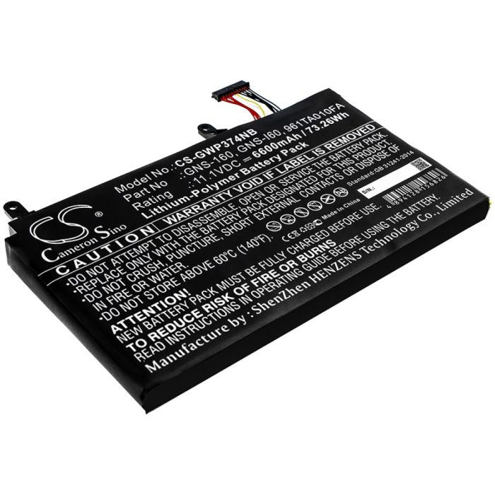 Gigabyte kannettavan tietokoneen P35X V6-PC4K4D / P35K-965-4702S yhteensopiva akku 6600mAh