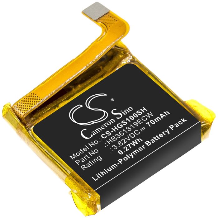 Huawei älykellojen Glory S1 / MES-B19 yhteensopiva akku 70mAh