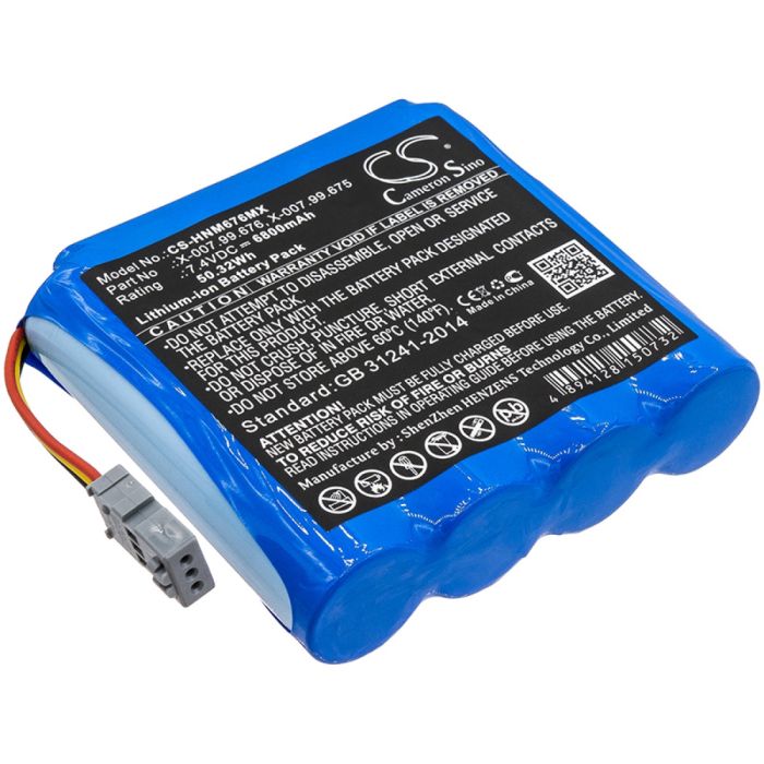 Heine lääketieteellisen laitteen mPack / mPack LL yhteensopiva akku 6800mAh