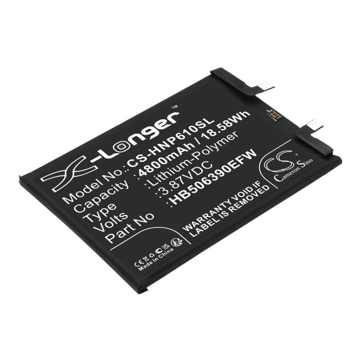 Honor puhelimen 60 Pro 5G / TNA-AN00 yhteensopiva akku 4800mAh